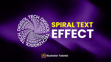 Spiral Circle Text Effect |  Adobe Illustrator Tutorial | DigiSol Tech