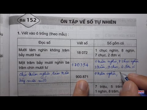 Video TOÁN LỚP 4 - VỞ BÀI TẬP 2 (Bài 152/ Trang 83) - ÔN TẬP... - youtube