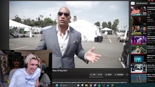 xQc reacts to The Rock saying \