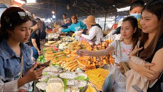 Countryside Best Street Food - Grilled Honeycomb, Fish, Dessert, Chicken, Frogs & More @Udong Market