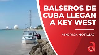 Actriz cubana María Karla Veloz capta el momento de la llegada de varios balseros cubanos a Key West