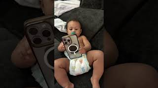 Kehlani‘s checking her email #baby #babygirl ￼