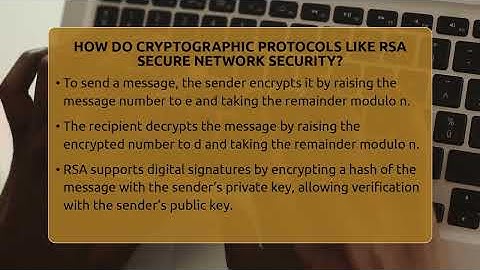 How Do Cryptographic Protocols Like RSA Secure Network Security? - Talking Tech Trends