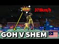 How fast is Goh V Shem smash in badminton world?