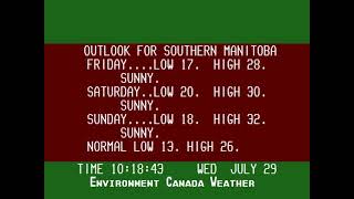 [24/7] Winnipeg Weather Channel | 80/90s Cable TV