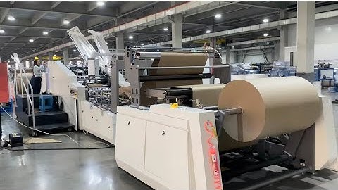 World class innovation !! 460 Roll feed paper bag making machine (26cm bag bottom )
