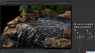 waterfall  in houdini VFX breakdown #waterfall #houdinifx #houdini #vfxbreakdwon  #supervision