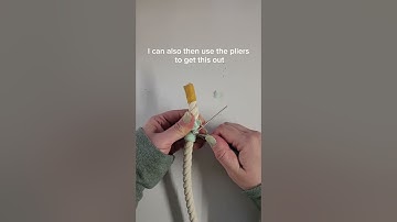 How to thread macrame cord through a yarn needle for A Branch & Cord DIY Macrame Rainbow Kits
