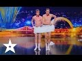 Two naked guys danced with towels on Ukraine’s got talent