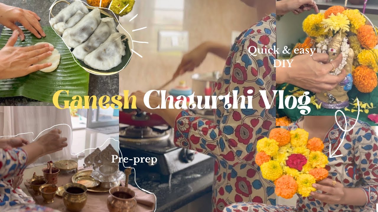 Evening to Morning routine🪷✨|Ganesh Chaturthi pre-prep, cleaning, Easy DIY at home|
