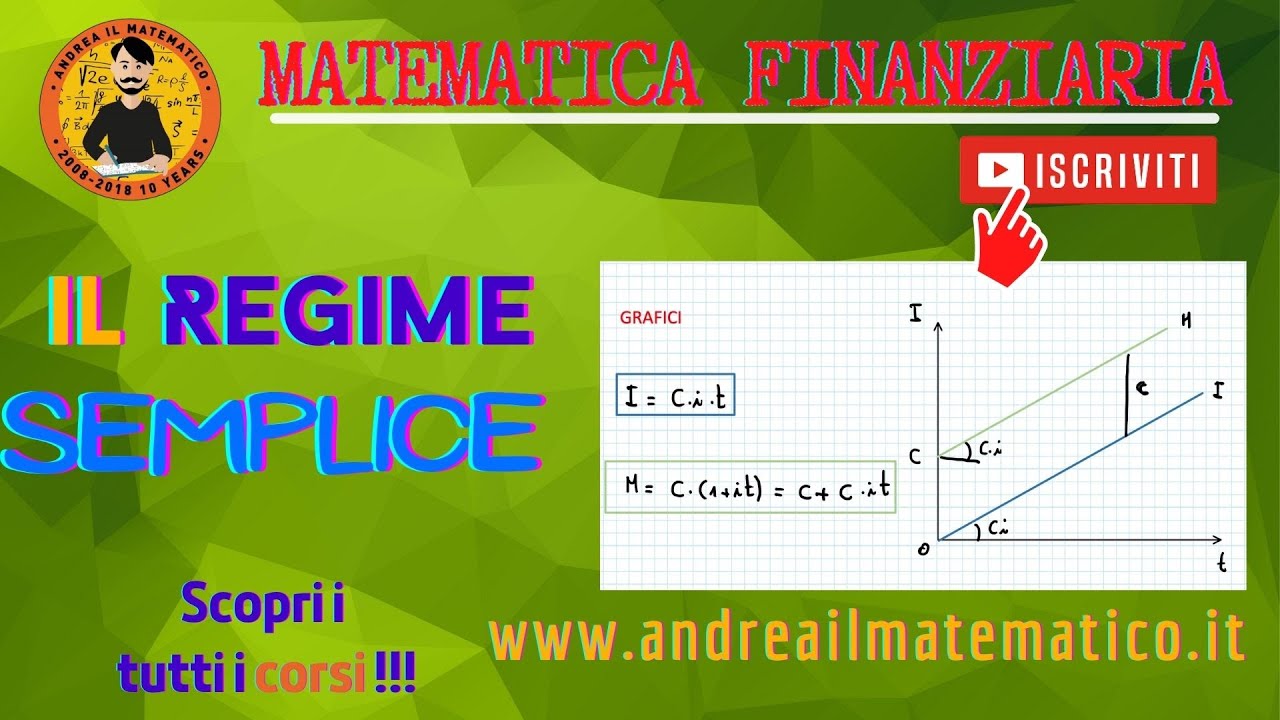 Il regime a interesse semplice-MATEMATICA FINANZIARIA 