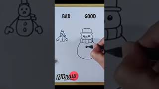 How to Draw a Snowman Easy in The Right Way