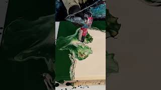 For the Green lovers! #painting #art #fluidart @EricaHughesArt