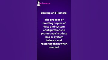 What is Backup and Restore?