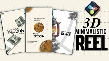 How To Create 3D MINIMALISTIC REELS In DAVINCI RESOLVE | Trending Style