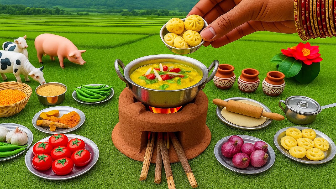 Mini Cooking With Real Fire | Miniature Cooking Village Food | ASMR ...