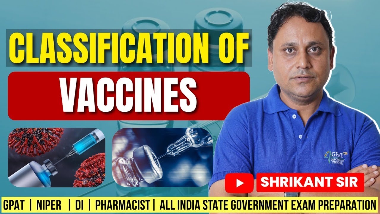Classification Of Vaccines 🚨 Must Watch for GPAT | NIPER | DI | Pharmacist Aspirants! 🚨