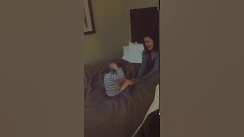 Easton doing sit ups