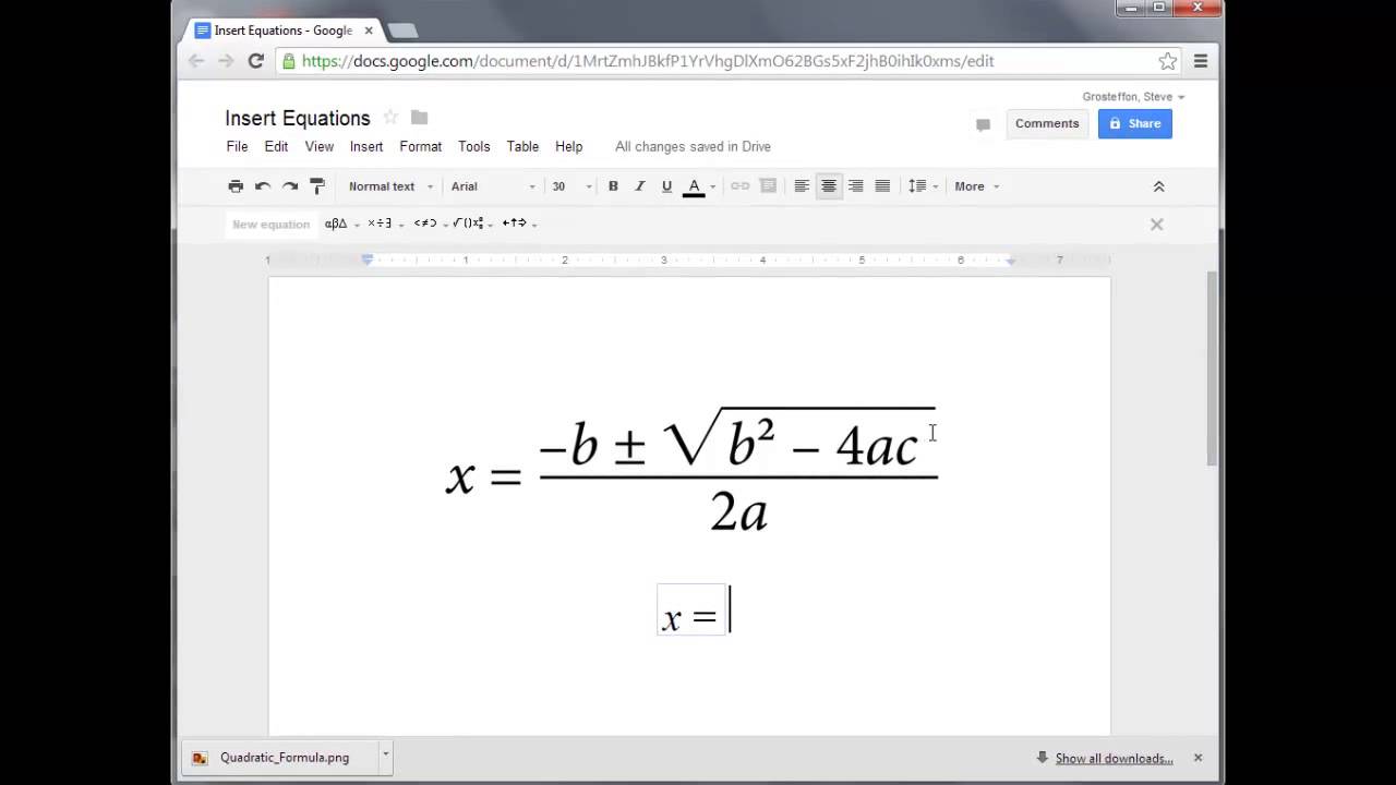 How to Insert Equations into Google Docs