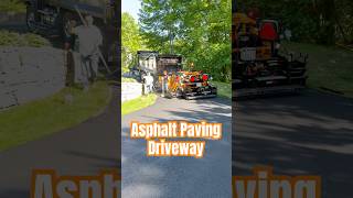 PUTTING DOWN ASPHALT TOP LAYER! #paving #asphalt #trucking #work #music #viral #shorts #leeboy #wow