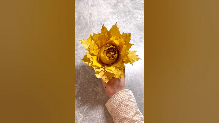 I made a rose from fallen leaves because autumn deserves to bloom too 🌹🍂