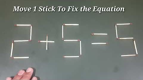 2+5=5 MatchStick Puzzle with Answer. # MatchStickPuzzle #Puzzle
