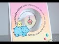 Spinning happy birthday card + blending with dye inks