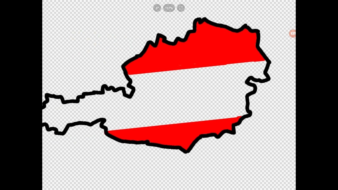 Drawing Austria flag map [watch at 2x speed pls]