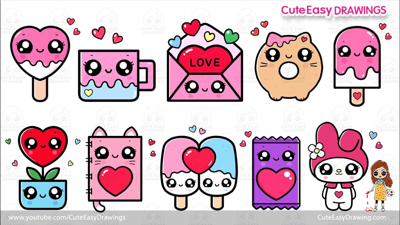 Cute Easy Drawings' Sunday Special Video Collection | 80 minutes of non stop Drawing for Kids!