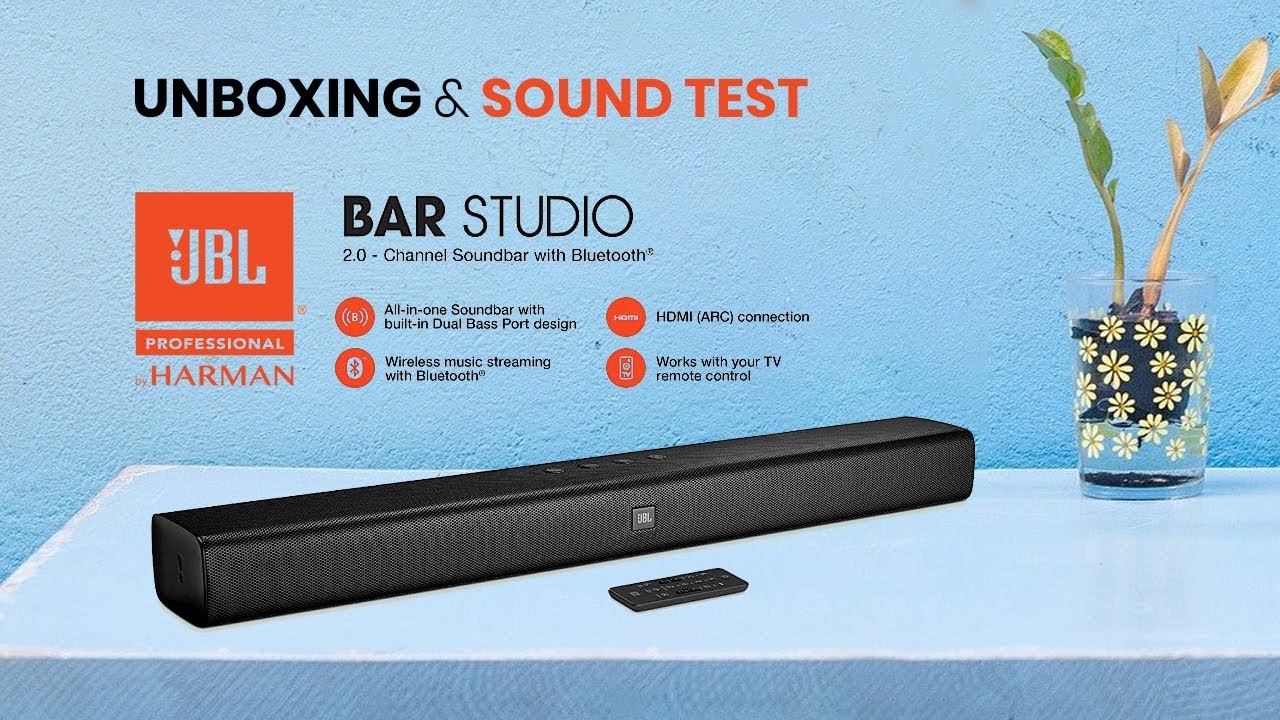 JBL Bar Studio 2.0 - Unboxing Sound Test - YouTube