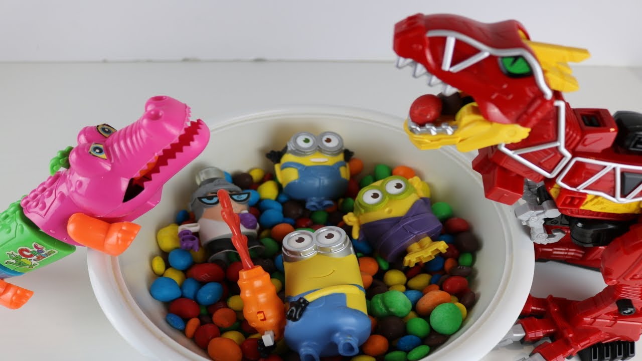 Power ranger dinosaur saves minions kids toys ديناصور بور رينجر ينقذ ...