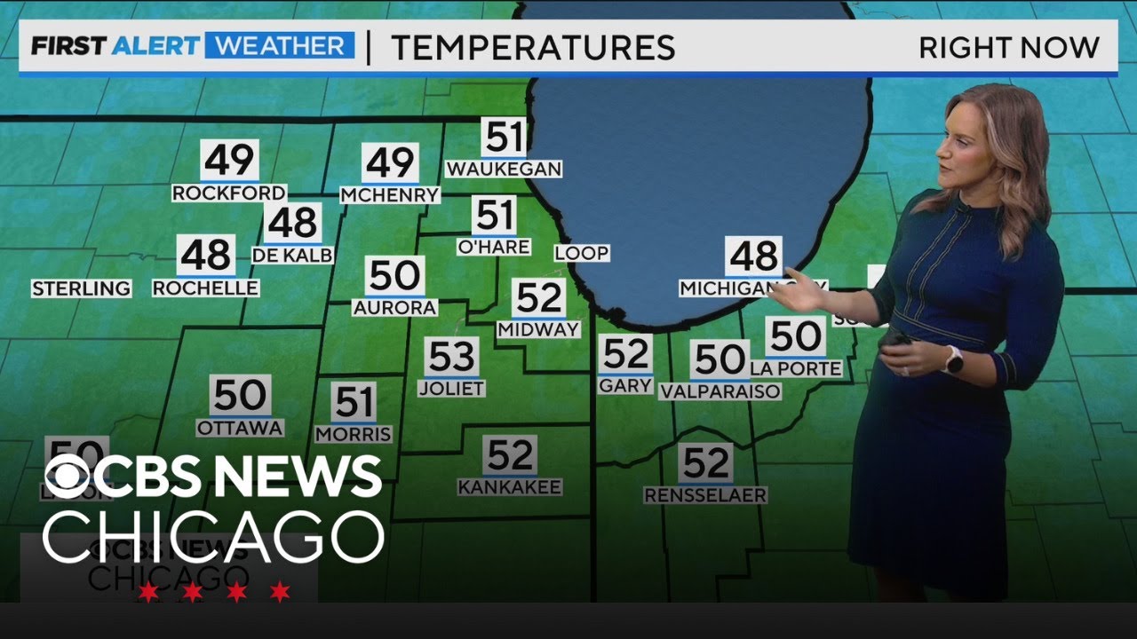 Showers throughout morning Thursday in Chicago - YouTube