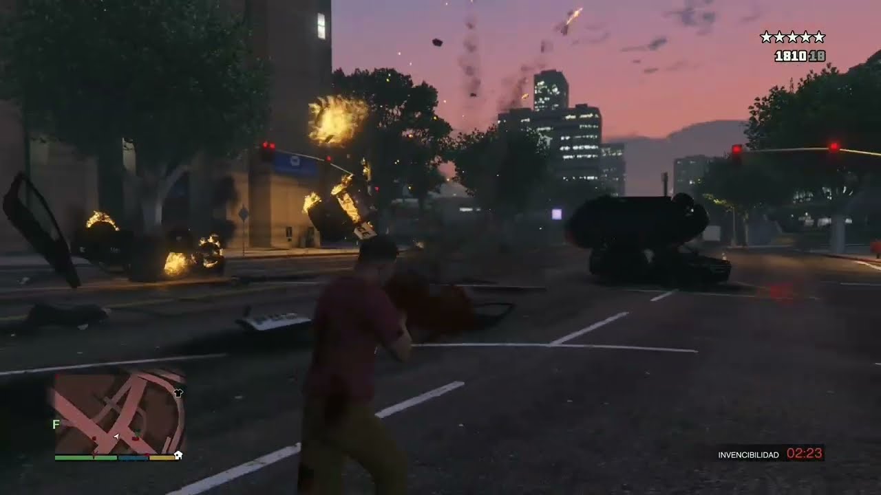 Massacre en la calle los santos en GTA V 