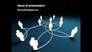 Social Network Scheme PowerPoint Template by PoweredTemplate.com