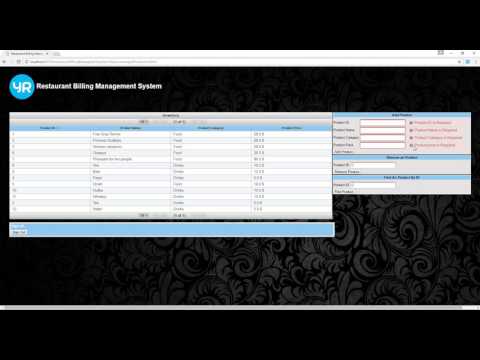 Restaurant Billing Management System(Java Web App ) - Using JSF