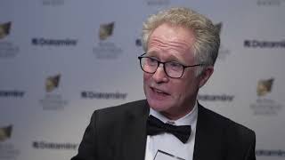 Outstanding Contribution recipient Michael Jermey celebrates his fellow RTS award-winners