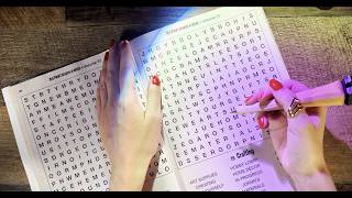 ASMR Word Search Puzzle | Relaxing Pencil Sounds for Sleep (No Talking)