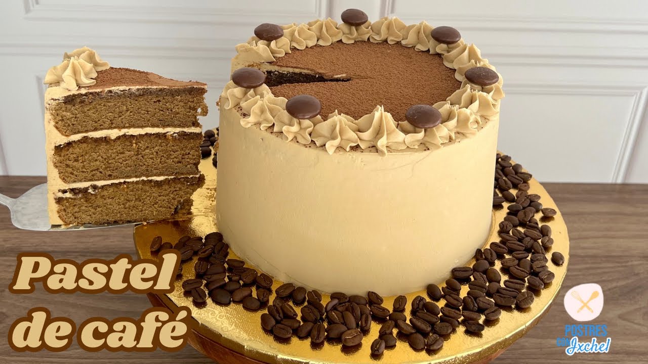 PASTEL DE CAFÉ con CREMA DE MANTEQUILLA | tarta capuchino suave y esponjosa | EN CASA CON IXCHEL