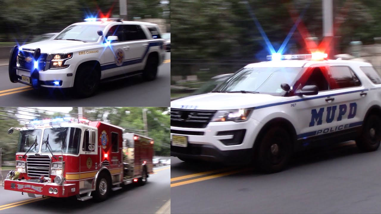 West Long Branch Fire Engine 5375 First Aid Captain 5350 MUPD Car P67