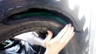 ремонт бокового повреждения шины на вулканизаторе ОЛКО