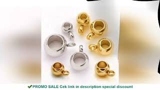 10pcs Stainless Steel Spacer Beads Pendant Charms Clasps Gold Color Bail Beads for DIY Jewelry Makin