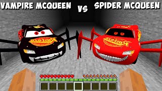 WHAT IF YOU FOUND MCQUEEN SPIDER EXE and MCQUEEN VAMPIRE EXE in MINECRAFT ! SCARY MCQUEEN EXE !