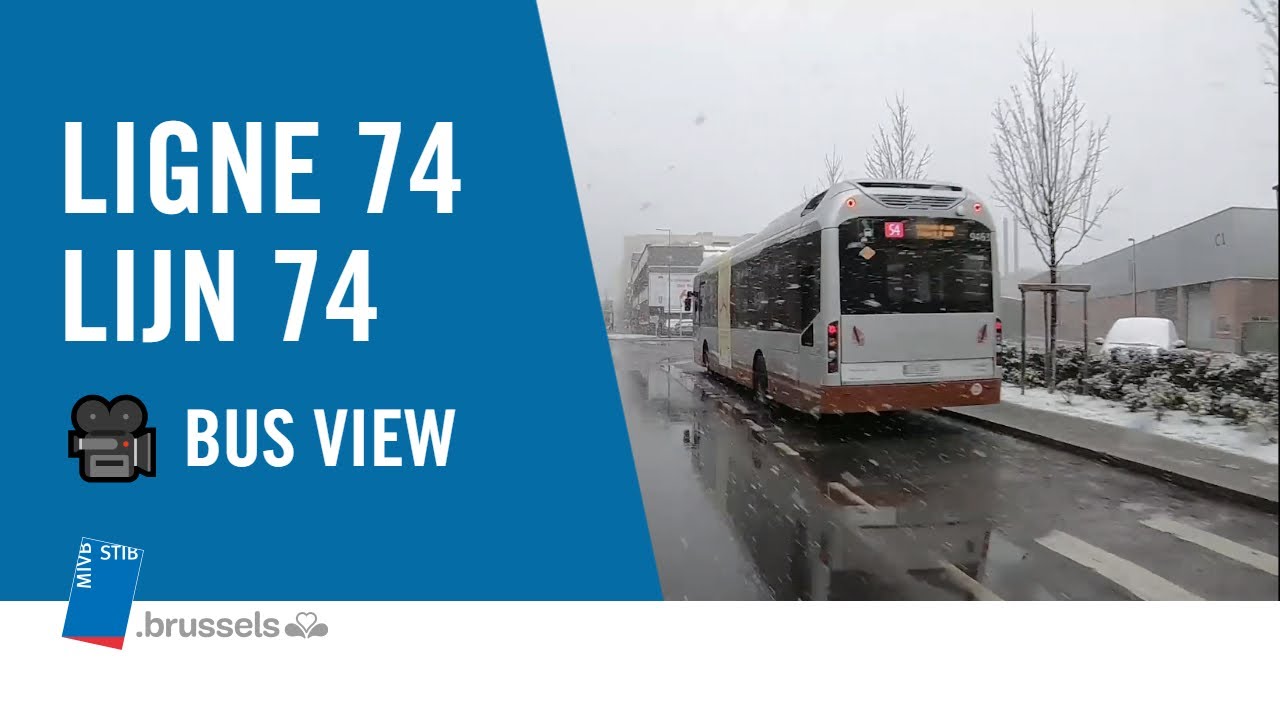 STIB MIVB BUS 74 : Clémence Everard - Uccle-Stalle – Ukkel-Stalle [busview] HD Brussels