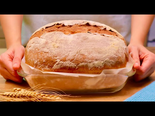 Ich kaufe kein Brot mehr! Schnelles Brotrezept! Brot im Ofen in 5 Minuten! Brot backen class=