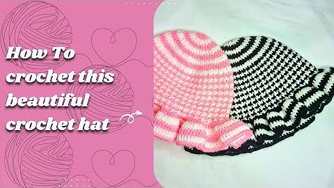 Crochet Houndstooth Ruffle Hat Tutorial | Beginner Friendly