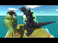 Brainrot leru leru vs kaiju supper godzilla Animal Revolt Battle Simulator