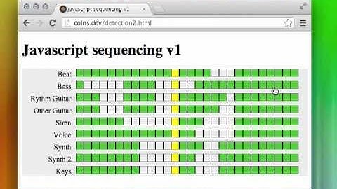 Web audio sequencer v1