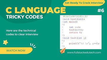 Code 6 | C Language Tricky Codes | C Interview Snippets | Interview Preparation | FullStack Edutech
