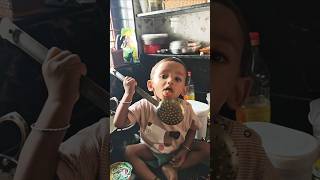 Baby Said: “Chef Inspection Time” 😂 #cutebaby #cute #kitchenfun #happykids