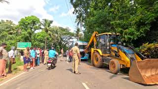 Kanjirappally Mundakkayam Road, Kerala, India 4K 60 FPS | Traffic Block Due To Accident